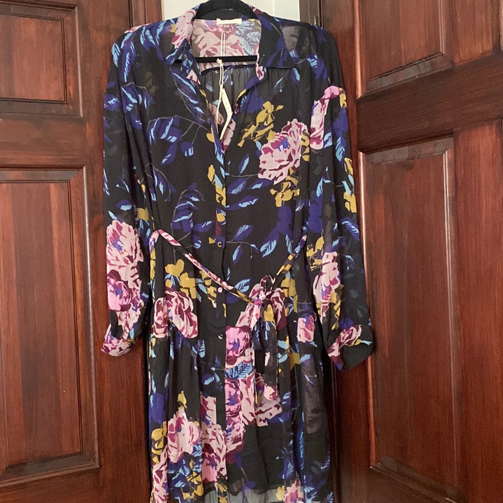 LoveStitch Floral Mini Long Sleeve Dress